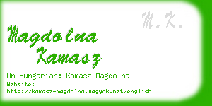 magdolna kamasz business card